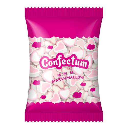 Маршмеллоу Confectum Hearts Клубника, 600гр