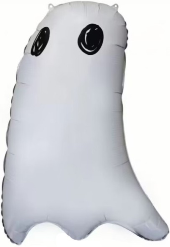 Воздушный шар фольгированный Фигура, Привидение, белый