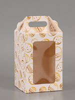 Коробка пасхальная Золотые яйца, 10×10×15 см