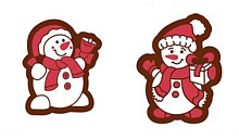 Фигура из глазури Снеговики, 4шт