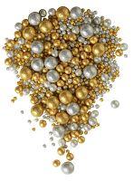 Посыпка воздушный рис Блеск Золото и Серебро микс, 50гр