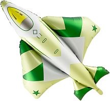 Воздушный шар фольгированный Фигура Военный самолет, камуфляж, сатин