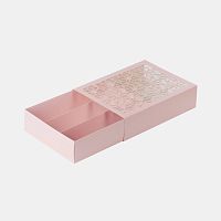 Коробка-пенал Ромашка для макарон в 3 ряда 227*169*55 мм, розовый
