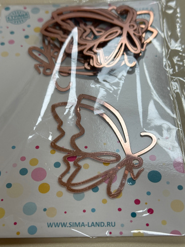 Топпер боковой Бабочки силуэт в асс., пластик 10шт фото 4