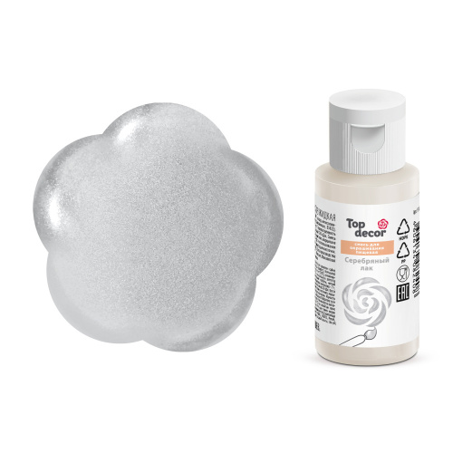 Краситель гелевый Top Decor Блестящий Серебро (лак) 25г