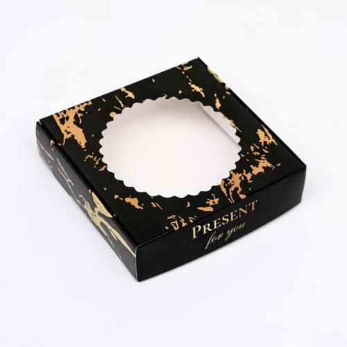 Коробка для печенья, «Презент», 11.5×11.5×3 см