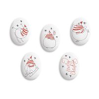 Медальоны сахарные Снеговики 35*25мм, 10шт