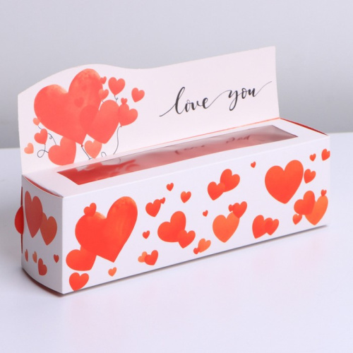 Коробка для макарун « Love you», 18 х 5,5 х 5,5 см фото 2