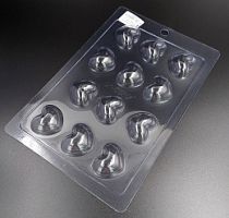 Форма для шоколада Сердце 35*30мм 12в1, пластик