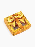 Коробка для 4 конфет со скретч-слоем Бант, 10.5×10.5×3.5 см