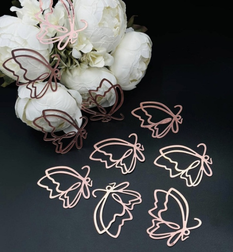 Топпер боковой Бабочки силуэт в асс., пластик 10шт фото 2