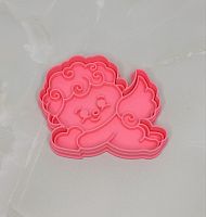 Вырубка с оттиском Амур с сердечком, 10см