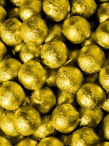 Фольга для конфет 10×10 см 100 шт., лимонное золото, фактура №1