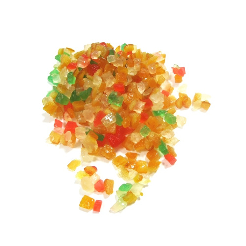 Цукаты засахаренные разноцветные кубик 6*6мм Амброзио, 100гр