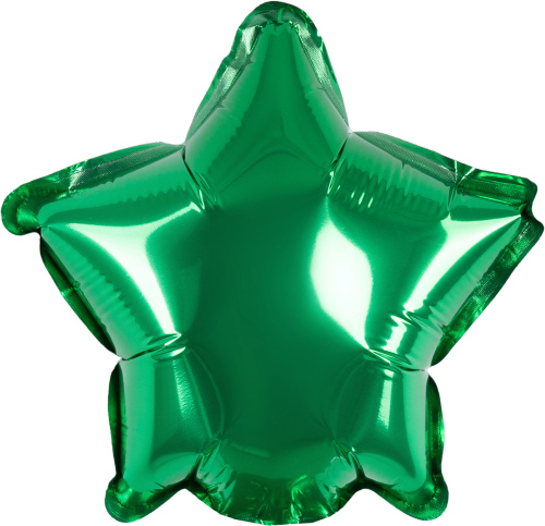 Шар микро звезда, зеленый, металлик
