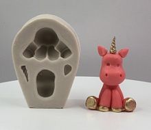 Молд 3D Единорожка 6,8*4,7см