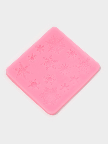 Молд Снежинки, силикон, 8,6*8,6*0,8см