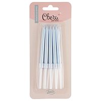 Свечи для торта Голубой, Перламутр, 0,6*8см, 10 шт