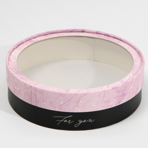 Коробка для макарун, тубус с окном, For you 20 х 20 х 5 см фото 3 Коробка для макарун, тубус с окном, For you 20 х 20 х 5 см фото 3