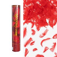 Хлопушка Это любовь, перья, красный