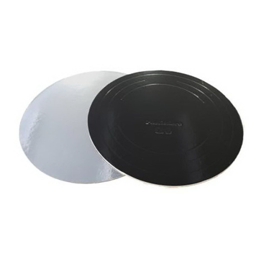 Подложка для торта 28 см, толщина 3,2 мм, черный/серебро Подложка для торта 28 см, толщина 3,2 мм, черный/серебро