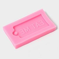 Силиконовый молд «Съешь меня», 6×3.5×0.8 см, розовый