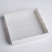 Коробка для печенья,  с PVC крышкой, Love, 15 х 15 х 3 см