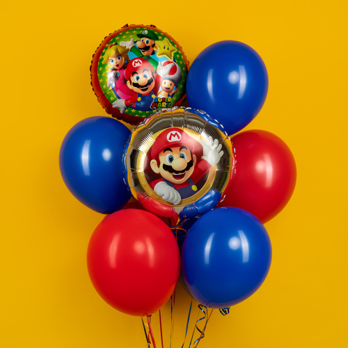 Воздушный шар фольгированный Круг, Весельчак Марио фото 2