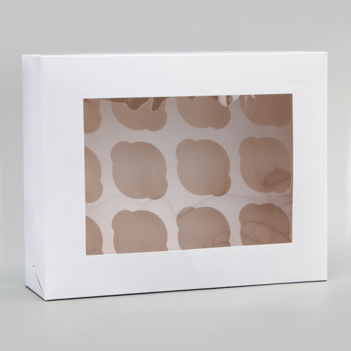 Коробка для 12 капкейков с окном, 32,5 х 25,5 х 10 см фото 3