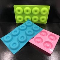 Форма для выпечки Пончик d-6см 8в1, цветной силикон