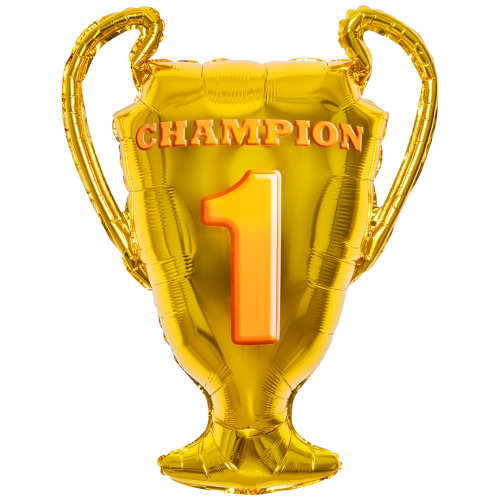 Воздушный шар фольгированный Фигура Кубок Чемпиона №1, золото Воздушный шар фольгированный Фигура Кубок Чемпиона №1, золото