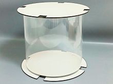 Коробка Тубус 30 см, высота 30 см, ЛХДФ, белая