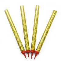 Свеча Фонтан для торта, горение 80сек, золото, 18см, 4шт