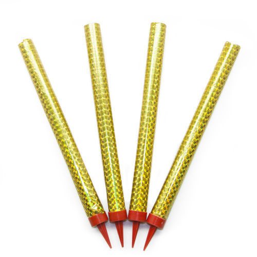 Свеча Фонтан для торта, горение 80сек, золото, 18см, 4шт