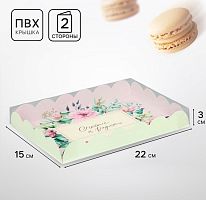 Коробка для печенья, «Счастья», 22×15×3 см