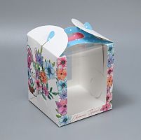 Коробка для кулича Светлой Пасхи!, 15×15×18 см