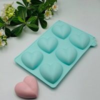 Форма для муссовых Сердце 75*75мм 6в1, силикон