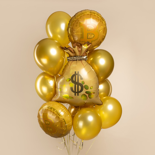 Воздушный шар фольгированный Круг Биткоин фото 2 Воздушный шар фольгированный Круг Биткоин фото 2
