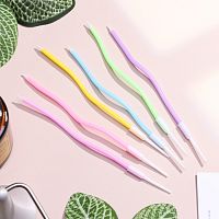 Свечи в торт витые 6 шт, 16,5 см, разноцветные