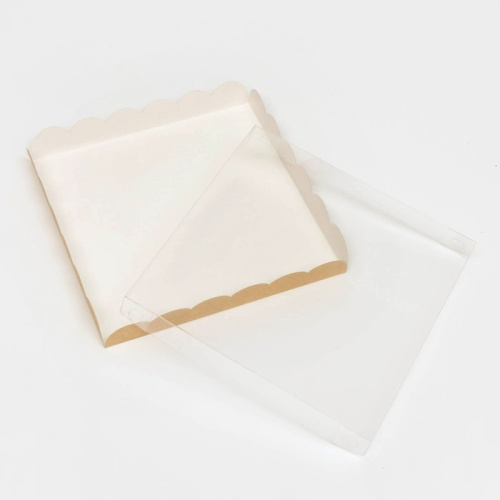 Коробка для печенья, крафт, 21 х 21 х 3 см фото 2 Коробка для печенья, крафт, 21 х 21 х 3 см фото 2