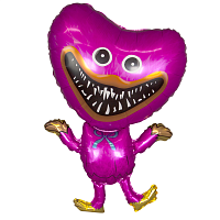 Воздушный шар фольгированный Фигура Зубастики, Зубакисси, розовый