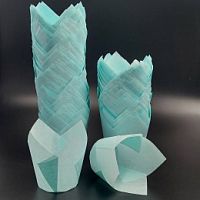 Капсулы тюльпан 50*80мм Голубые 1шт, пергамент