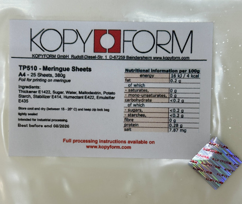 Бумага для перевода на Меренги (Безе) А4 KopyForm 25 л фото 2