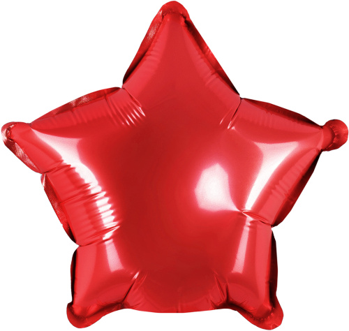 Шар микро звезда, красный, металлик