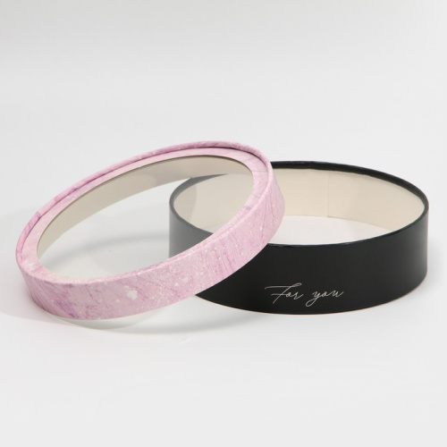 Коробка для макарун,  тубус с окном, For you 20 х 20 х 5 см фото 2