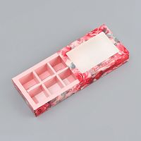 Коробка складная для 6 конфет «Самой нежной», 13.7×9.8×3.8 см