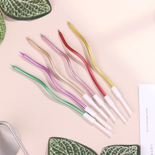 Свечи для торта "Серпантин" 6 шт, коктейльные, разноцветные фото 4 Свечи для торта "Серпантин" 6 шт, коктейльные, разноцветные фото 4