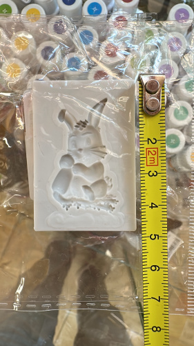 Силиконовый молд Зайчик Мини 4 см фото 2