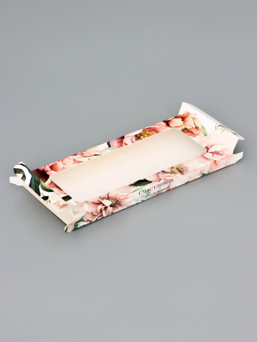 Коробка под плитку шоколада, с окном, «Счастливых моментов», 17.1×8×1.4 см фото 2