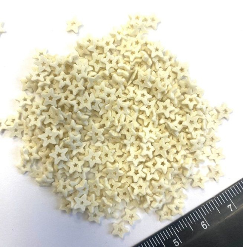 Посыпка сахарная Звездочка с вырезом внутри, Белая, 5мм, 50гр Посыпка сахарная Звездочка с вырезом внутри, Белая, 5мм, 50гр